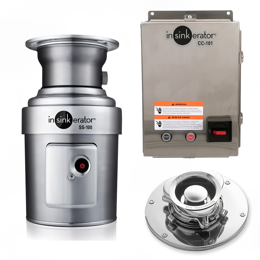 InSinkErator SS-100-5-CC101 Disposer Package w/ #5 Adaptor & CC101 Panel, 1 HP, 115v