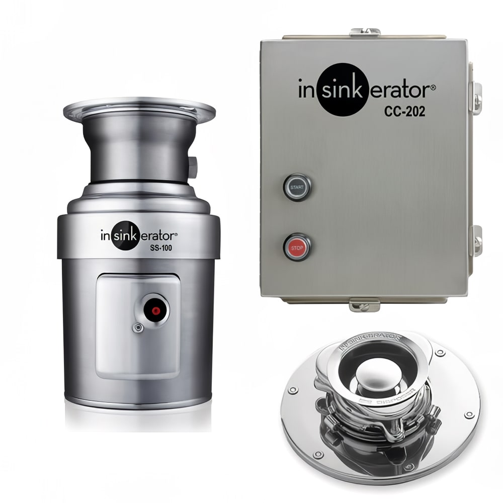 InSinkErator SS-100-5-CC202 Disposer Package w/ #5 Adaptor & CC202 Panel, 1 HP, 115v
