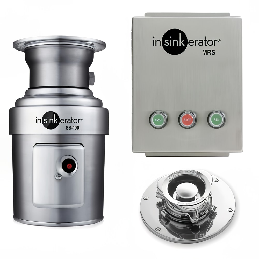 InSinkErator SS-100-5-MRS Complete Disposer Pkg, Sink Mount, 1 HP, 208v/1ph