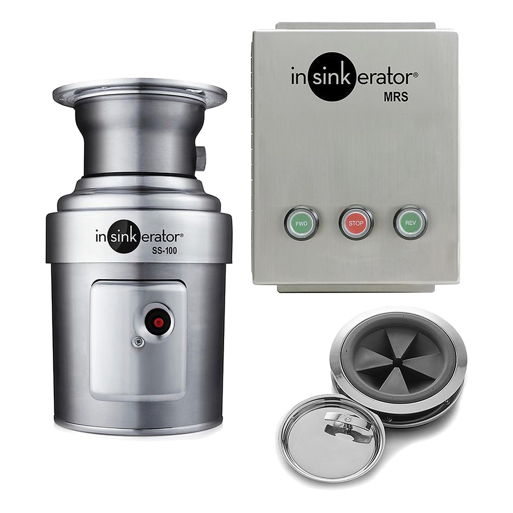 InSinkErator SS-100-7-MRS Disposer Package, #7 Adaptor, Manual Reverse Switch, 1 HP, 208/3 V