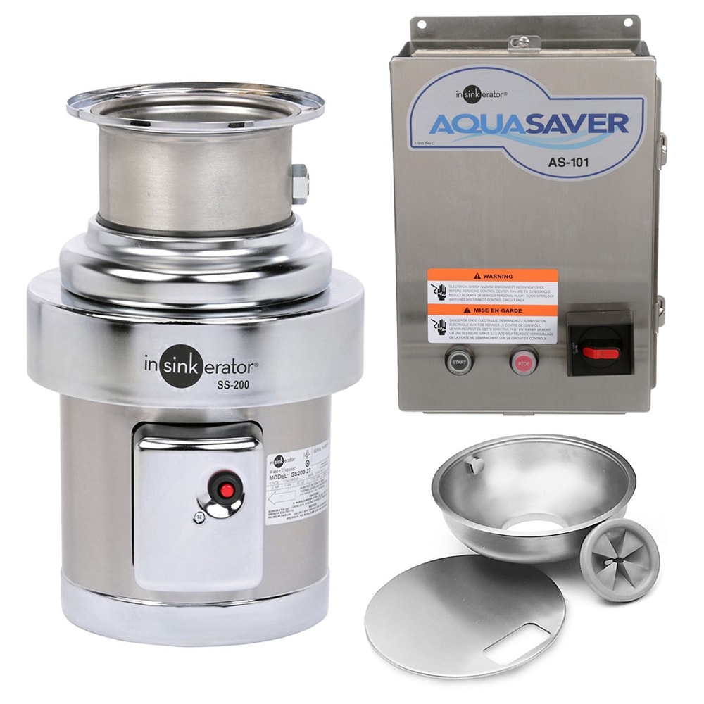 InSinkErator SS-200-18A-AS101 Disposer Pack w/ 18 in Bowl & Cover, AS101 Panel, 2 HP, 115/1 V