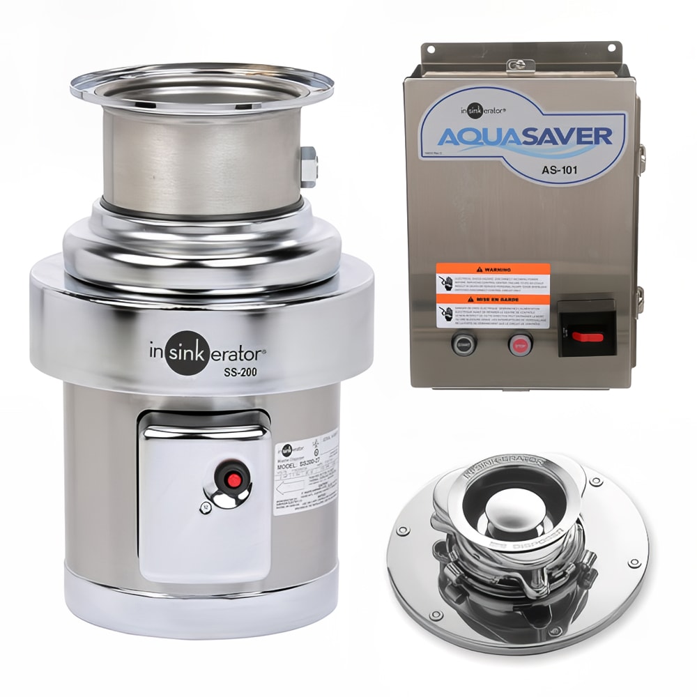 InSinkErator SS-200-5-AS101 Complete Disposer Package, 2 HP, #5 Adaptor, 208v/1ph
