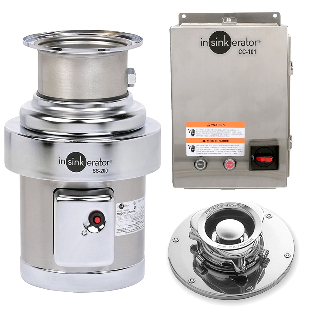 InSinkErator SS-200-5-CC101 Disposer Package w/ #5 Adapter & CC101 Panel, 2 HP, 230/1 V