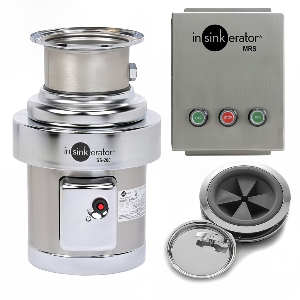 InSinkErator SS-200-7-MRS Disposer Pack w/ #7 Adapter & Manual Reverse Switch, 2 HP, 230v/1ph
