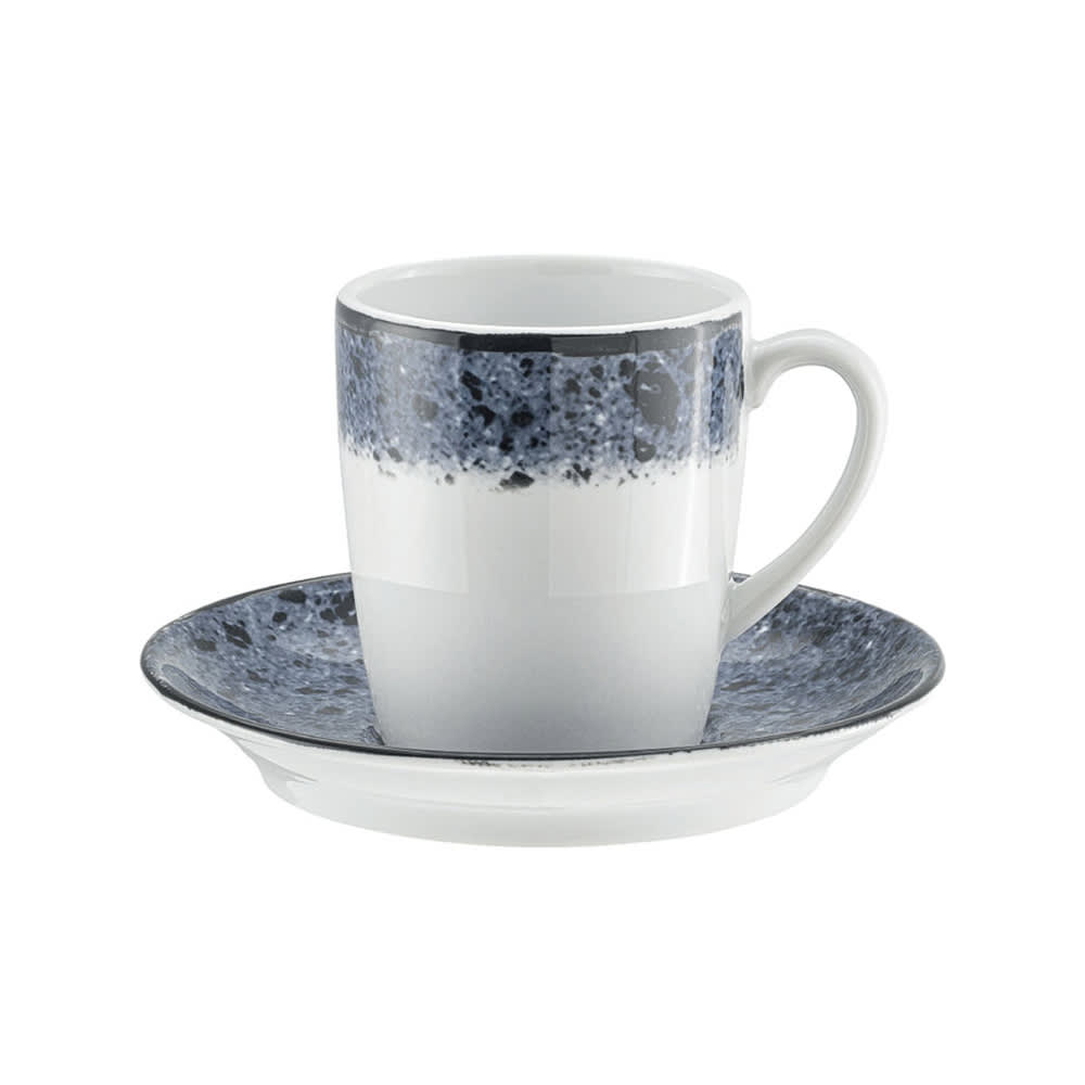 Schonwald 5 1/2" Round Shabby Chic Saucer - Porcelain, Blue Stone (9016919-63076)