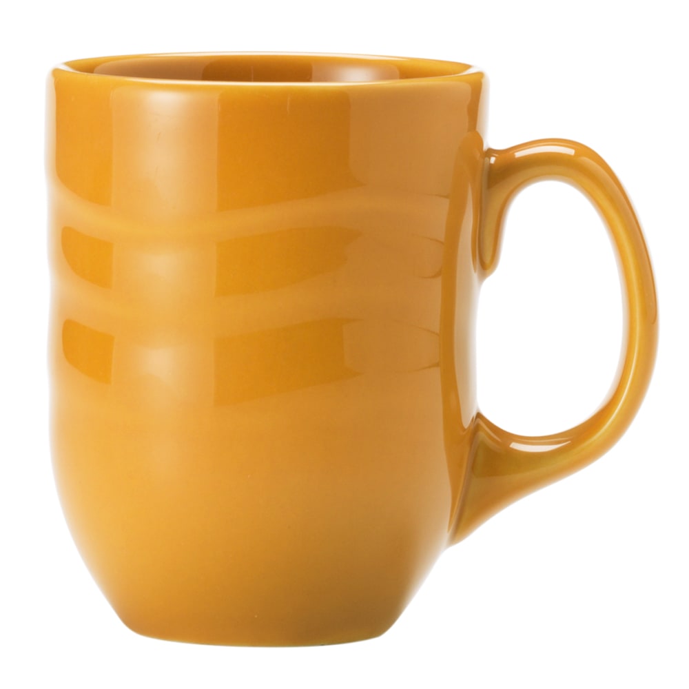 Libbey 903033004 11 oz Mug w/ Cantina Carved Pattern & Shape, Flint Body, Saffron