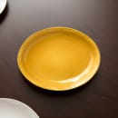 Libbey 903033008 11 5/8" x 9 1/4" Oval Cantina Platter - Porcelain, Saffron thumbnail 2