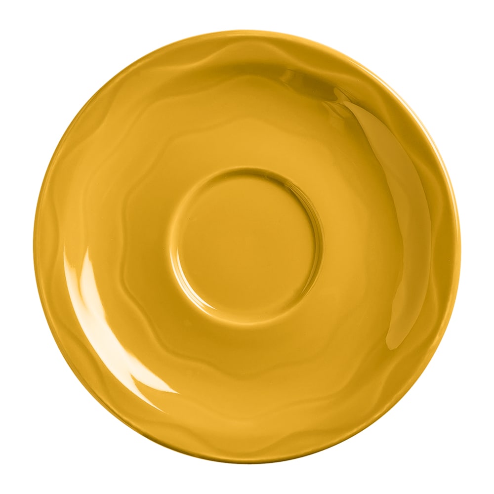 Libbey 903033201 6 1/4" Round Cantina Saucer - Glazed, Saffron