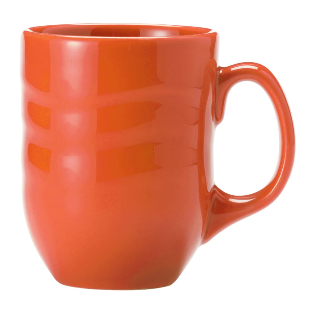Libbey 903034004 10 oz Mug w/ Cantina Carved Pattern & Shape, Flint Body, Cayenne