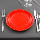 Libbey 903034008 11 5/8" x 9 1/4" Oval Cantina Platter - Porcelain, Cayenne thumbnail 2