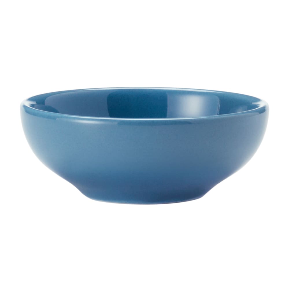 Libbey 903043002 5 oz Round Salsa Bowl w/ Cantina Uncarved Pattern & Shape, Flint Body, Blueberry