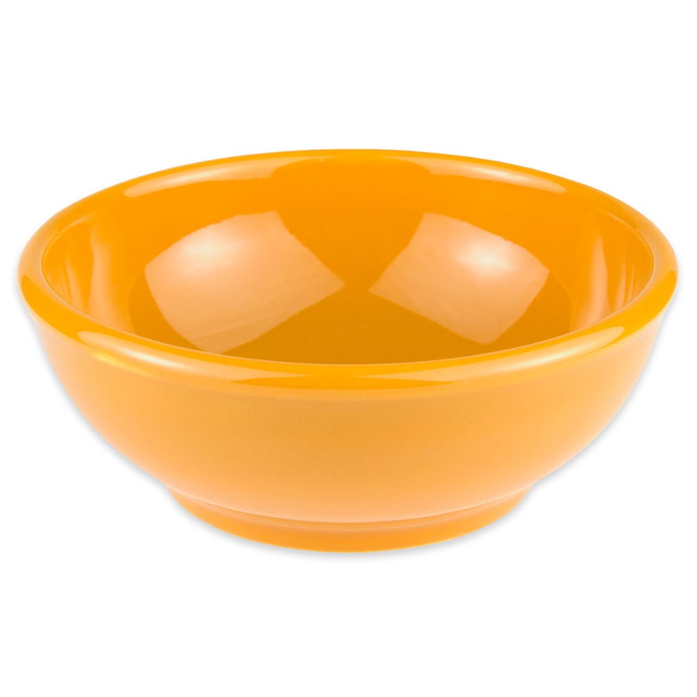 Libbey 903044003 18 oz Round Cantina® Oatmeal Bowl w/ Rolled Edge - Porcelain, Saffron