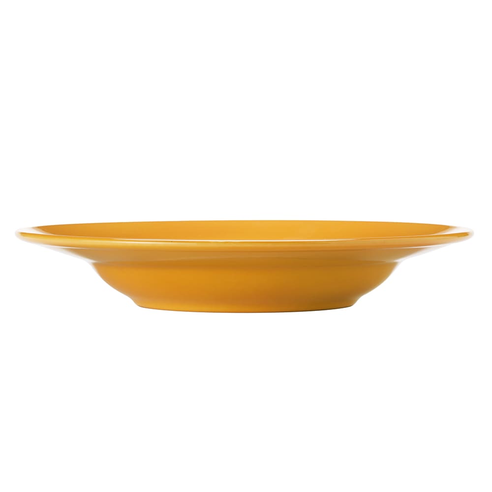 Libbey 903044377 21 oz Round Pasta Bowl w/ Rolled Edge & Cantina Uncarved Pattern, Saffron