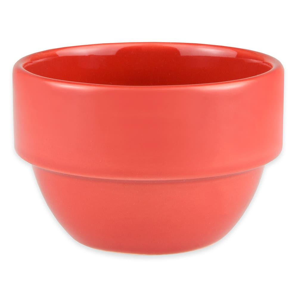 Libbey 903045370 8 oz Round Stackable Bouillon w/ Studio Pattern & Body, Cayenne