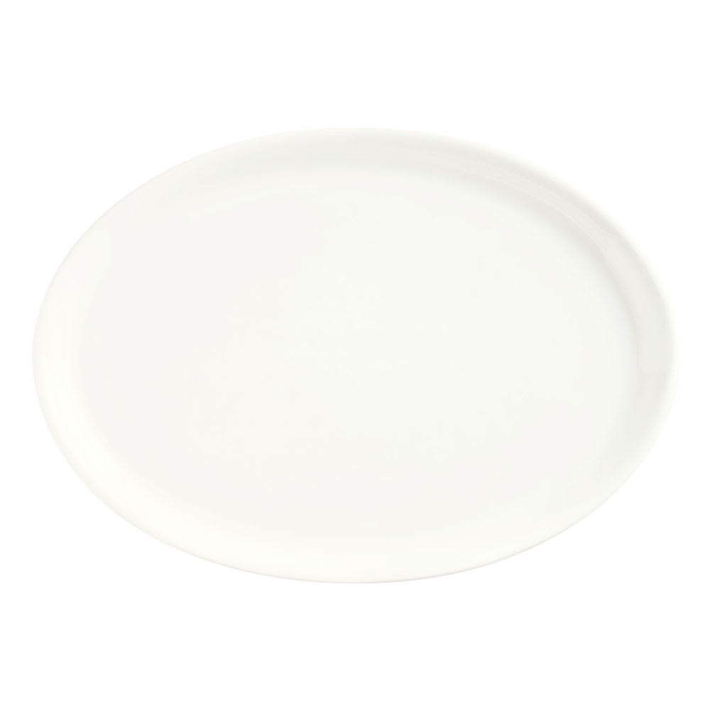 Libbey 905356301 9" x 6-1/2" Oval Slenda Tray - Porcelain, White Royal Rideau™