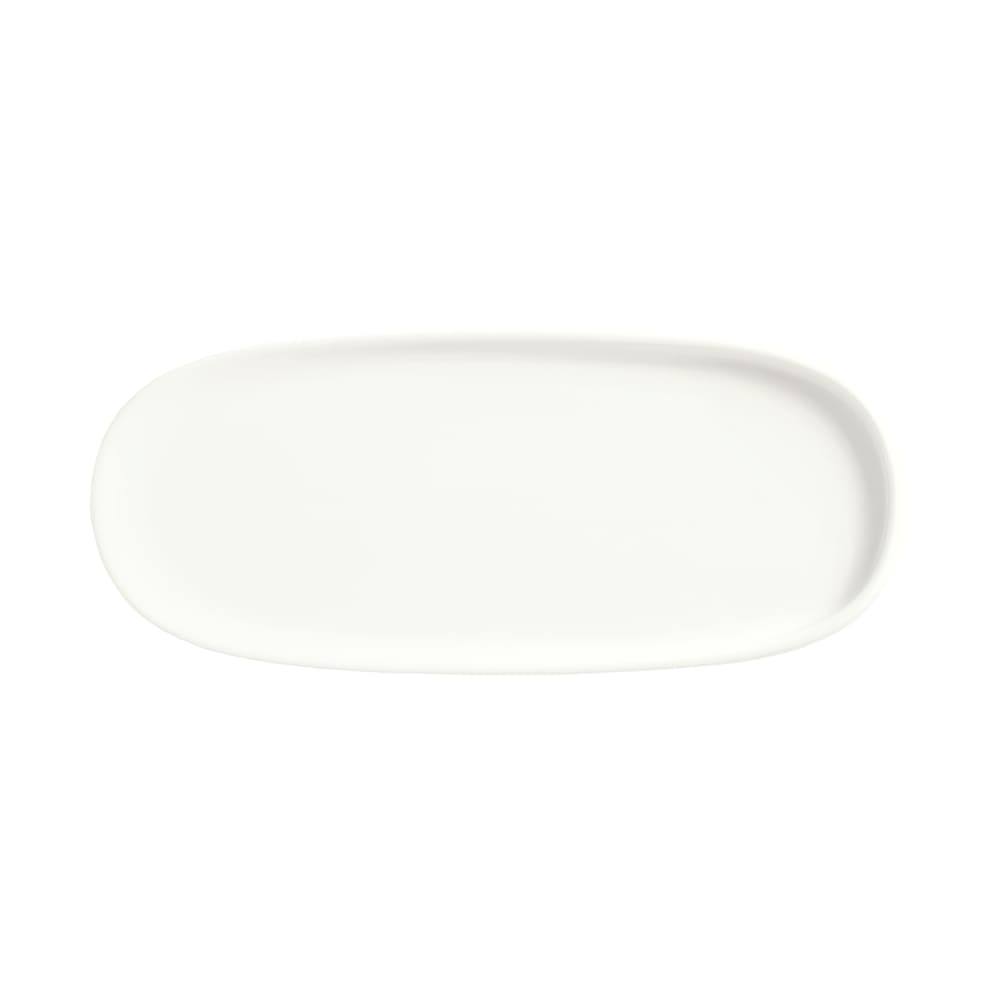 Libbey 905356423 15-1/8" x 5-3/4" Oval Slenda Verve Tray - Porcelain, White Royal Rideau™
