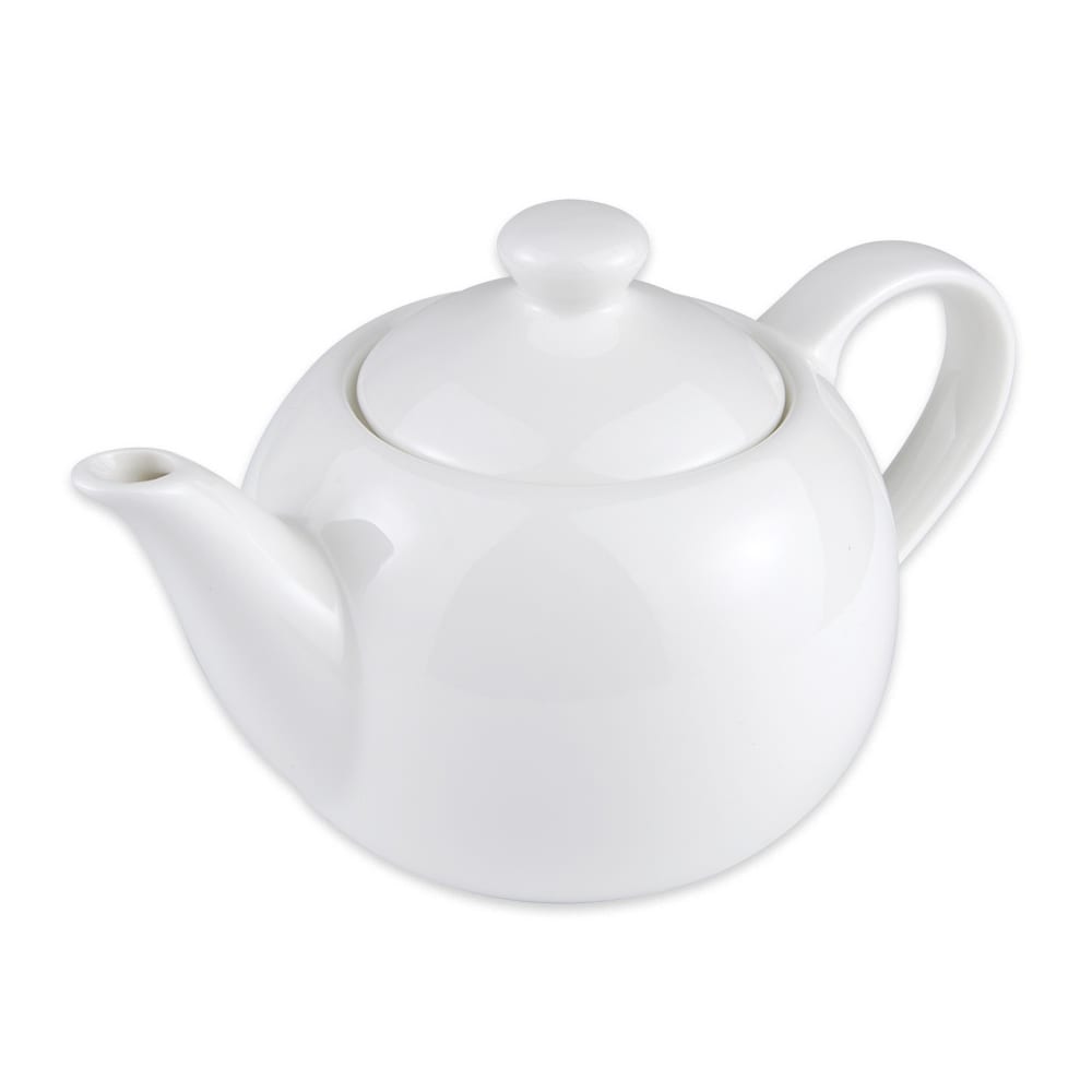 Libbey 905356903 14 oz Royal Rideau Tea Pot - Knob Lid, Loop Handle, White