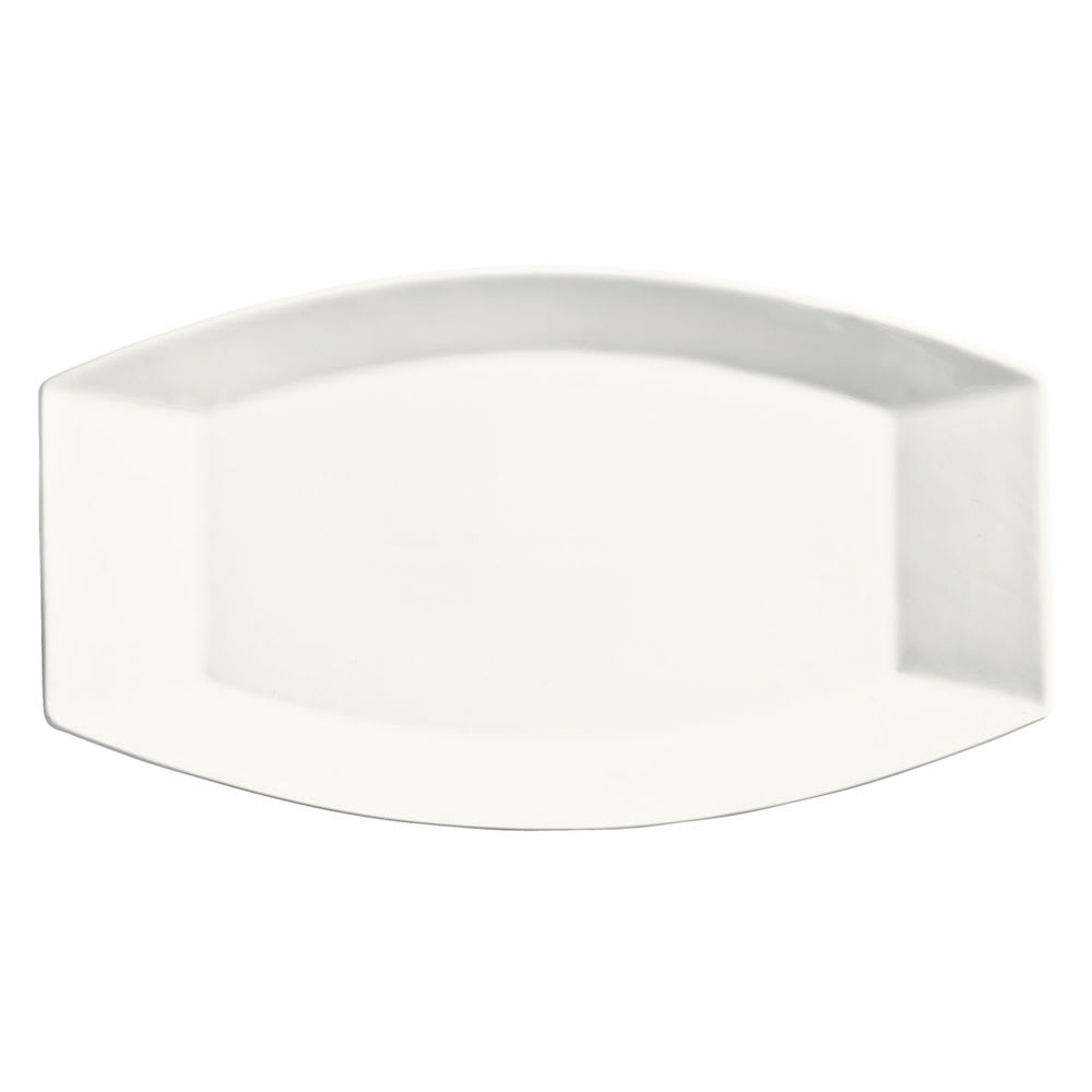 Libbey 905356908 9-3/4" x 5-1/2" Oblong Slenda Tray - Porcelain, White Royal Rideau™