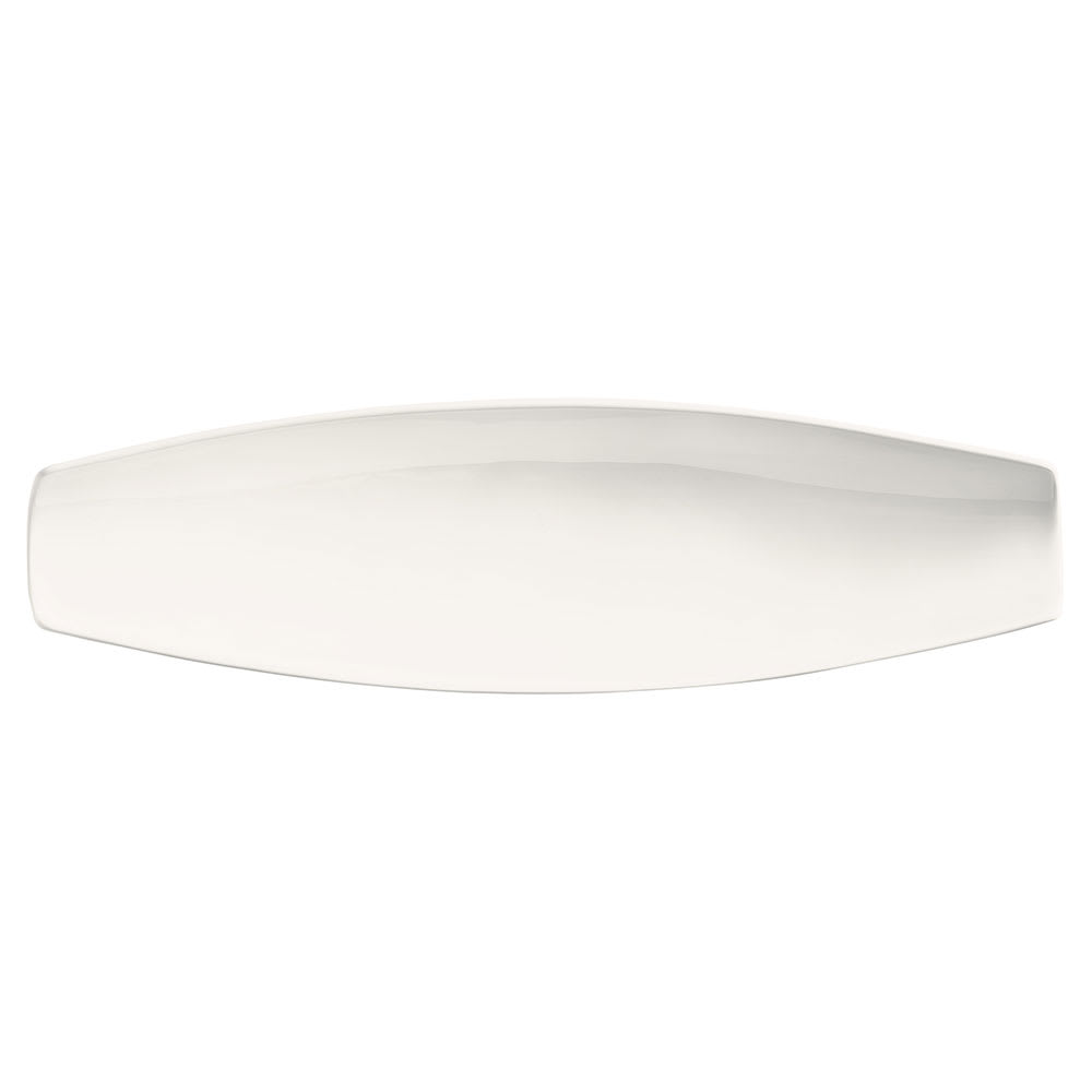 Libbey 905356910 9 3/4" Canoe Shaped Royal Rideau Canoe Plate - Glazed, White