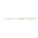 Libbey 905356914 13-1/2" x 4-3/4" Oblong Slenda Tray w/3 Compartments - Porcelain, White Royal Rideau™ thumbnail 2