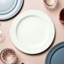 Libbey 905437873 10 1/2" Round Footed Plate w/ Medium Rim & Elan Pattern, Flat, Royal Rideau Body thumbnail 2