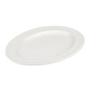 Libbey 905437883 13-1/2" x 10-3/8" Oval Elan Platter - Porcelain, White Royal Rideau™ thumbnail 3