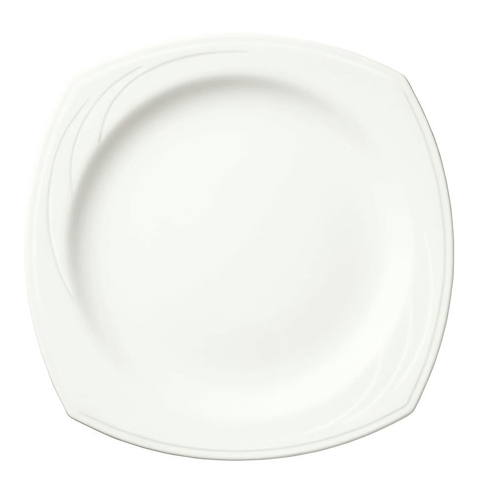 Libbey 905437895 6 1/4" Square Plate w/ Elan Pattern & Medium Rim, Flat, Royal Rideau Body