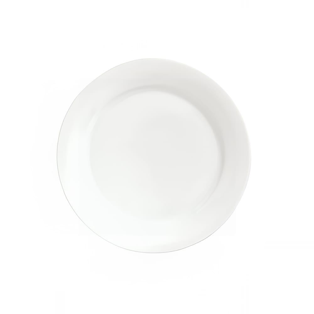 Libbey 911190003 6 1/2" Round Dessert Plate, International Pattern & Shape, Ultra White Bone China Body