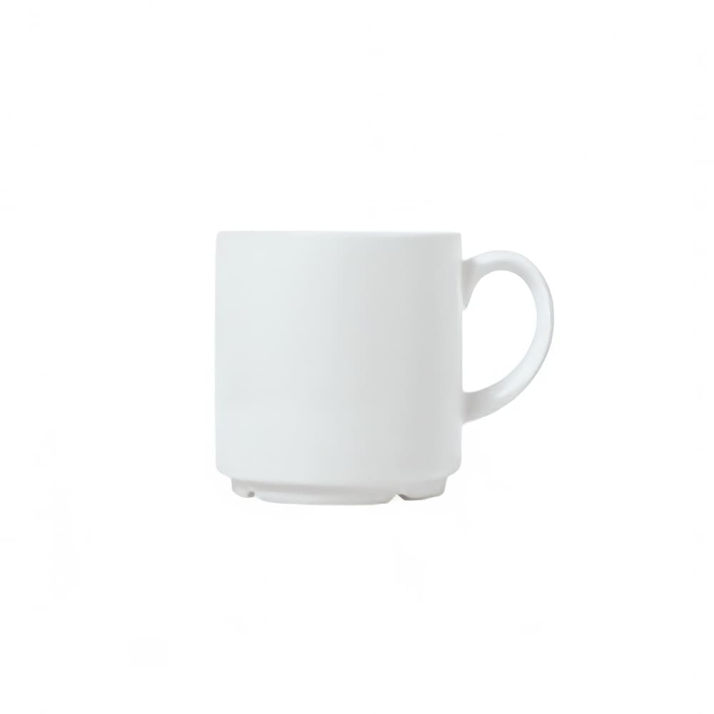 Libbey 911194044 10 oz Stacking Mug w/ Reflections Pattern & Shape, Alumawhite Body