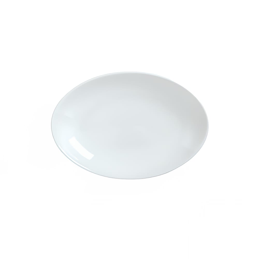 Libbey 911194408 12-1/4" x 9" Oval Reflections Platter - Porcelain, Aluma White