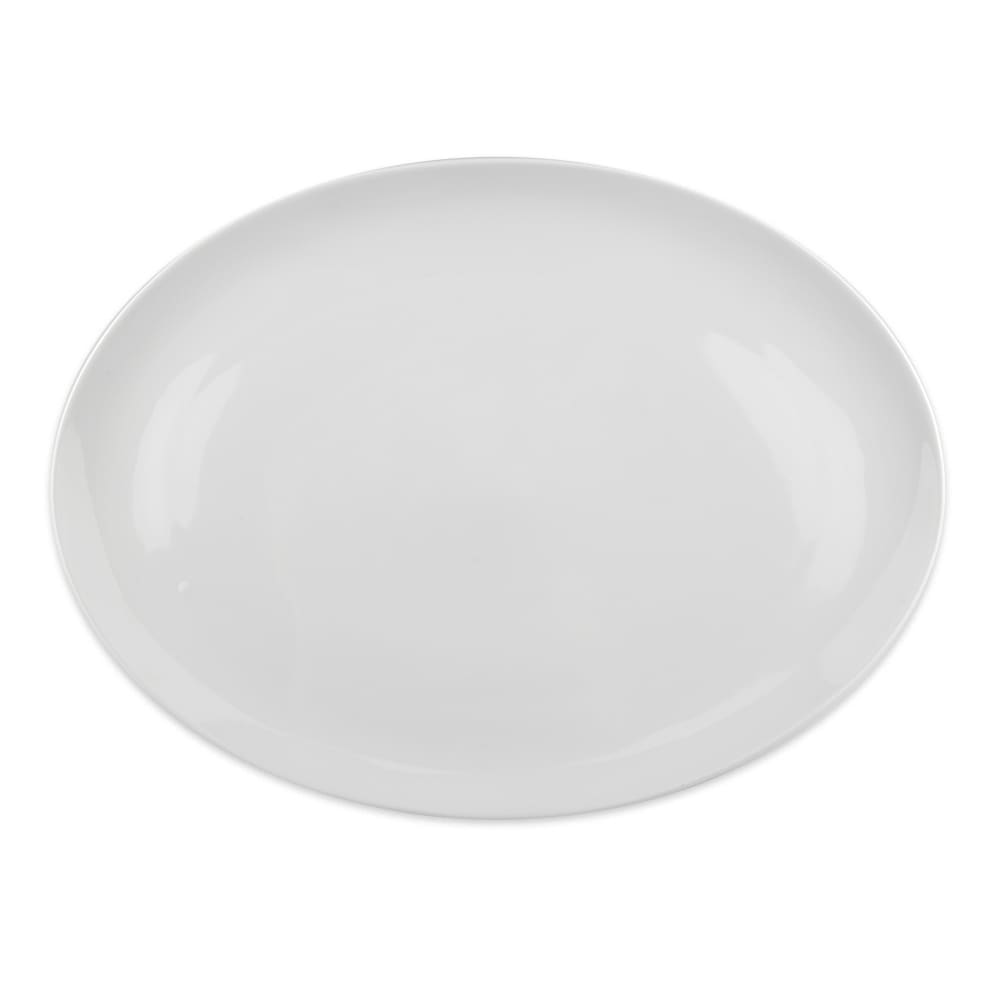 Libbey 911194409 14 1/4" Oval Reflections Platter - Porcelain, Aluma White