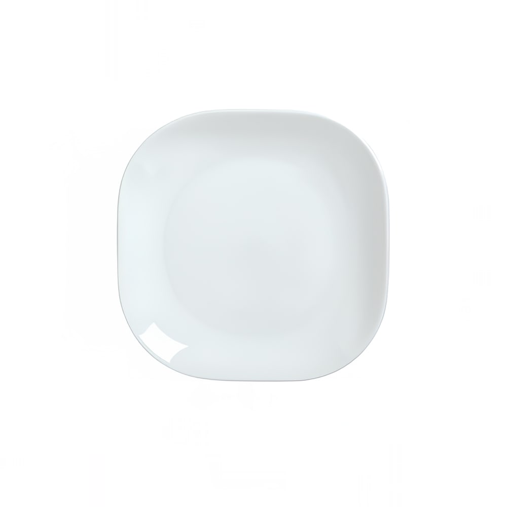 Libbey 911194422 10" Square Plate, Coupe, w/ Reflections Pattern & Shape, Aluma White