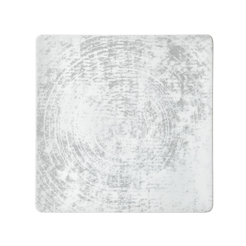 Schonwald 7 7/8" Square Shabby Chic Plate - Coupe, Porcelain, Structure Gray (9131520-63070)