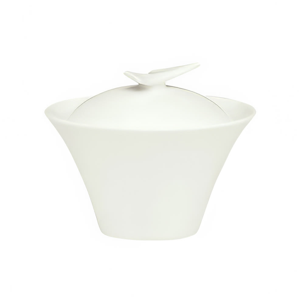 Schonwald 4 3/8" Round Sugar Bowl w/ Lid, Porcelain, Schonwald, Continental White (9134920)