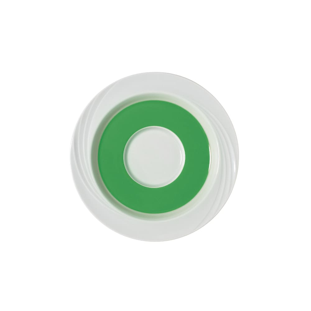 Libbey 9187130-62942 6 5/8" Round Schonwald Saucer - Donna Senior, Porcelain, White/Green