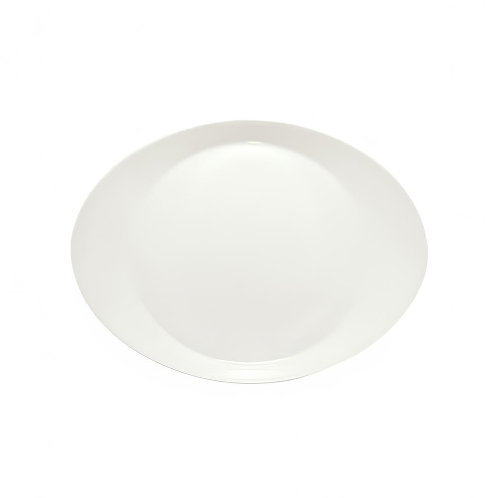 Schonwald 12 1/2" Oval Porcelain Plate - Creative Complements Pattern, White (9351231)