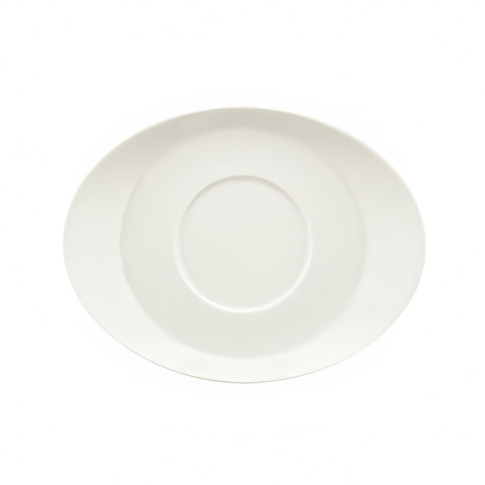 Schonwald 6 7/8" Oval Porcelain Saucer - Creative Complements Pattern, White (9356918)