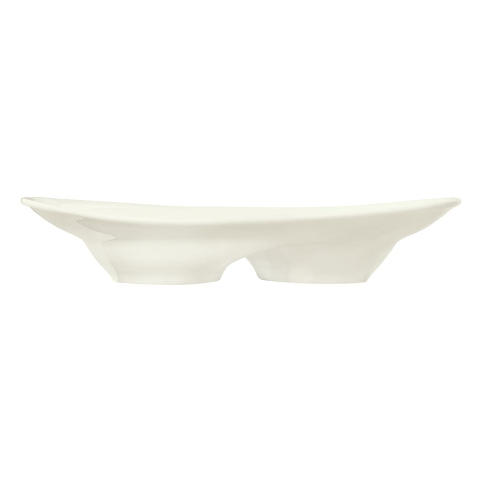 Libbey 987659358 Oval Divided Dish w/ Silk Pattern & Royal Rideau Body, 6 3/4 x 3 3/4"