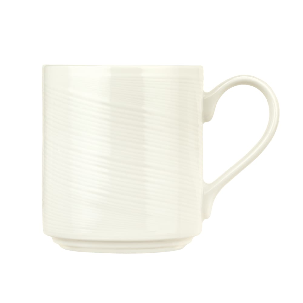 Libbey 987659437 12 1/4 oz Silk Mug - Porcelain, Royal Rideau White