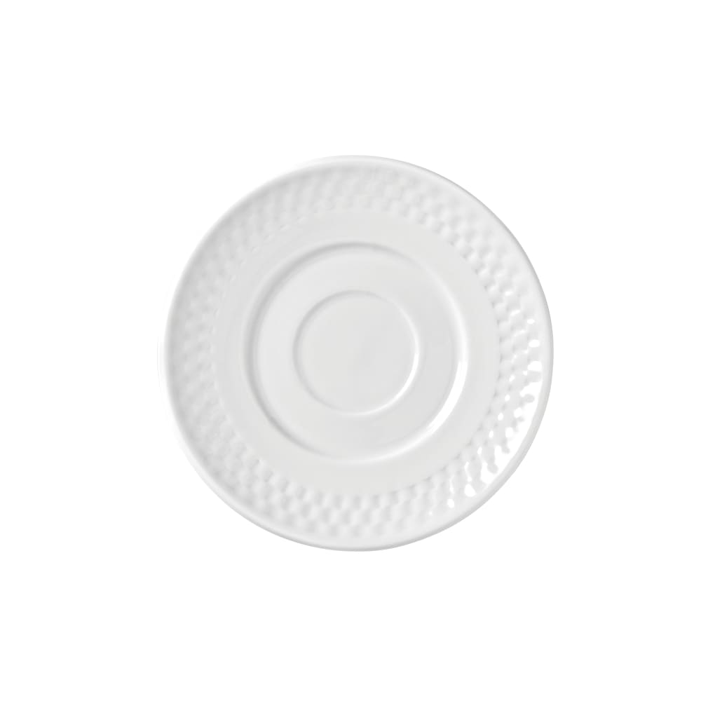 Libbey 999013500 6" Round Eos Constellation Saucer - Porcelain, Lunar White