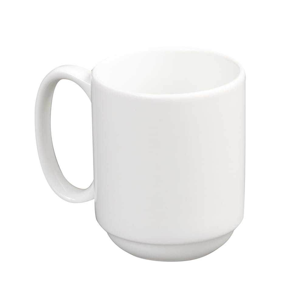 Libbey 999023300 8 1/2 oz Porcelain Coffee Mug, Lunar White