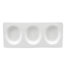 Libbey 999023302 Rectangular Porcelain Tray w/ (3) Compartments, Lunar White thumbnail 2