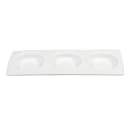 Libbey 999023302 Rectangular Porcelain Tray w/ (3) Compartments, Lunar White thumbnail 3