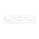 Libbey 999023302 Rectangular Porcelain Tray w/ (3) Compartments, Lunar White thumbnail 4