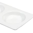 Libbey 999023302 Rectangular Porcelain Tray w/ (3) Compartments, Lunar White thumbnail 5