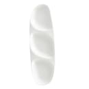 Libbey 999023303 13 3/4" x 5" Oval Porcelain Tray w/ (3) Compartments, Lunar White thumbnail 2