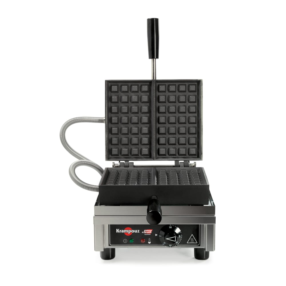 Krampouz Single Liege Waffle Maker w/ Cast Iron Grids, 1440W (WECCHCAS)