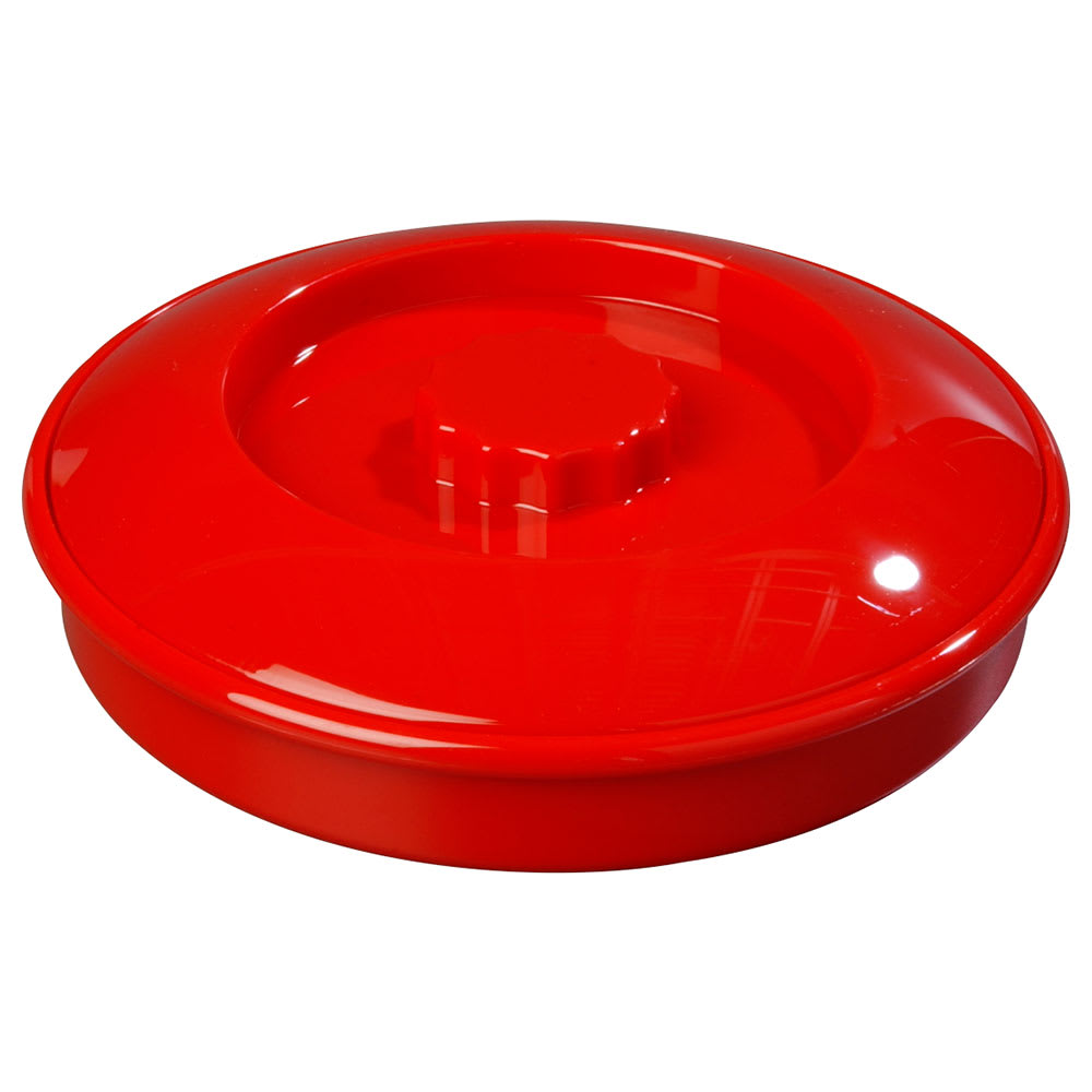 Carlisle 7 1/2" Round Tortilla Server w/ Lid - Polycarbonate, Red (047005)