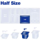 Carlisle 6"D Half Size Food Pan - Stackable (10222B03) thumbnail 6