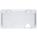 Carlisle Universal Third-Size Hinged Food Pan Lid - Notched, Polycarbonate, Clear (10279Z07) thumbnail 2